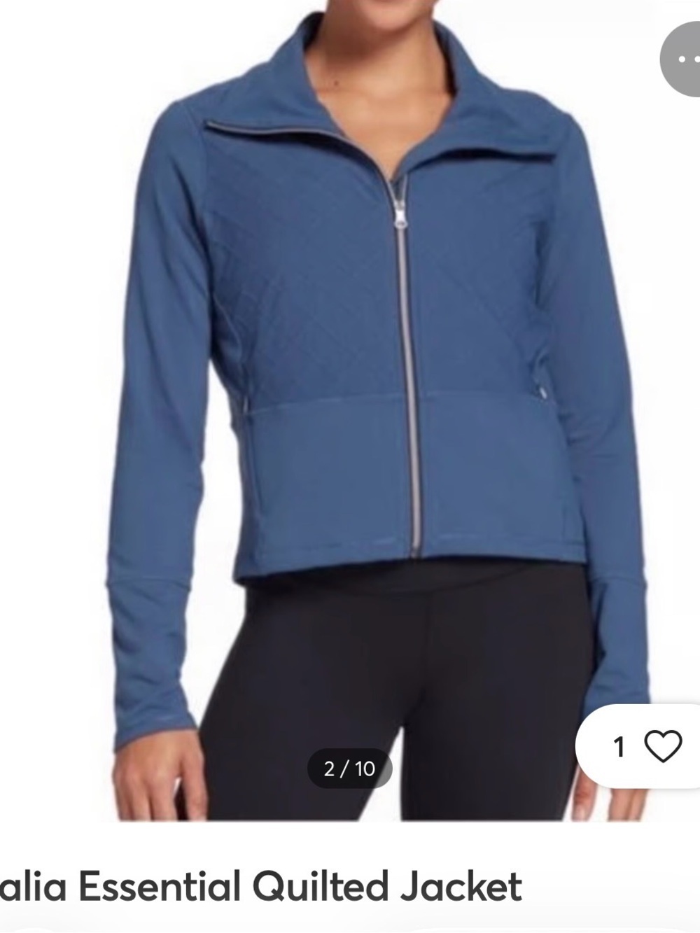CALIA by Carrie Underwood Navy Quilted Full-Zip Bomber Jacket